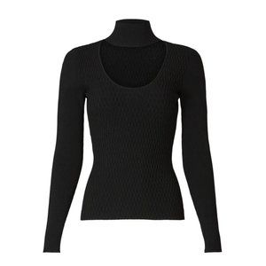 Milly Ribbed Half Moon Sweater